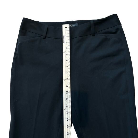 WHBM Black Flat Front High Waist Slim Leg Stretch Work Pants Women's Size 8 - Picture 7 of 7